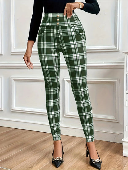 PlaidPower Trousers™ — Sculpt Your Waist and Own Every Room with Effortless Elegance