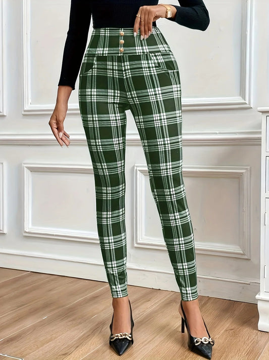 PlaidPower Trousers™ — Sculpt Your Waist and Own Every Room with Effortless Elegance