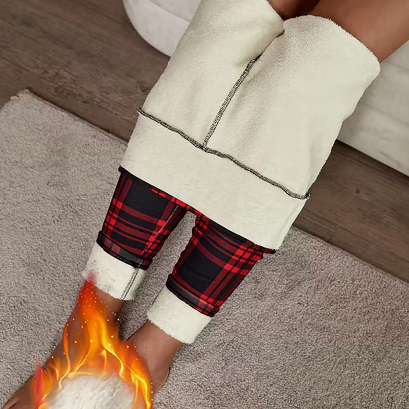 Norla — Women’s Thermal Plaid Leggings with Slim High Waist