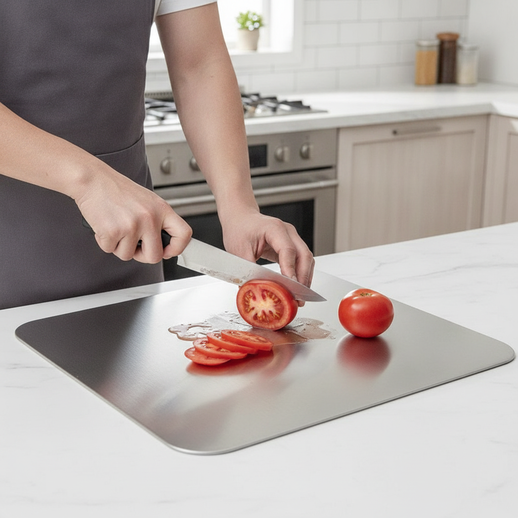 Tagliere in acciaio inossidabile 304 Steelo™ (30 x 30 cm)