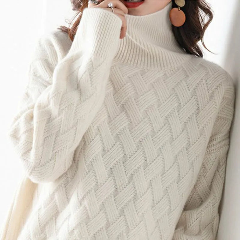 Liora — Maglione a collo alto in pregiato misto cashmere con vestibilità su misura