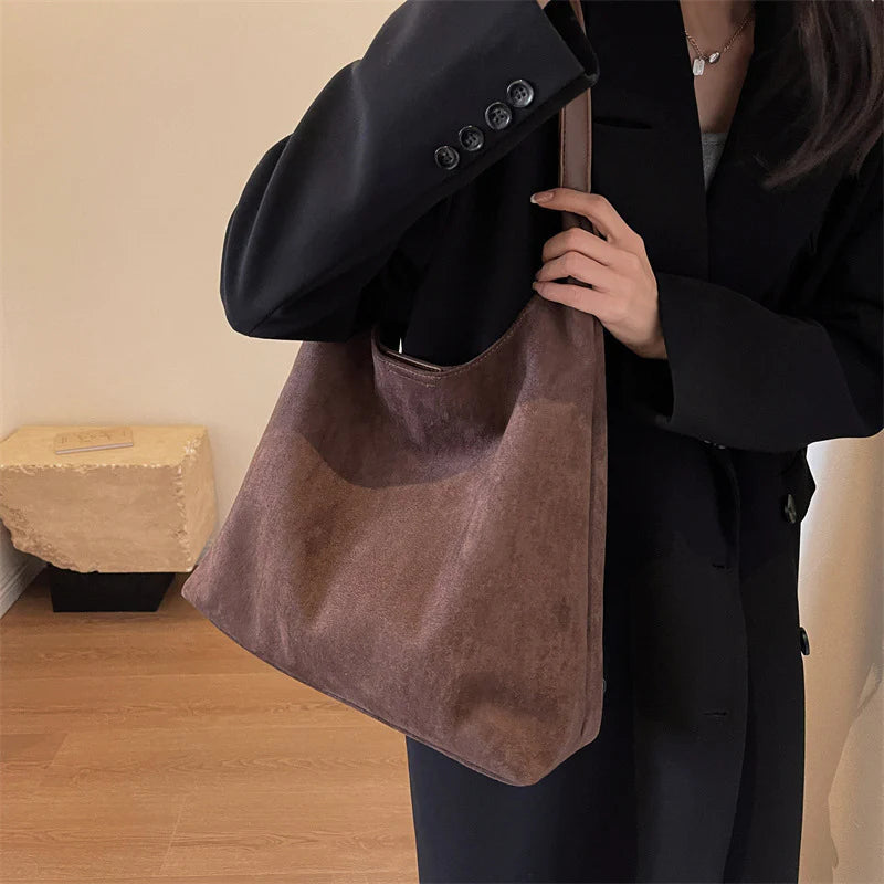 VogueCruze™ Sac Cabas en Velours Côtelé — Attirez Tous les Regards avec un Style Sans Effort et une Organisation Inégalée