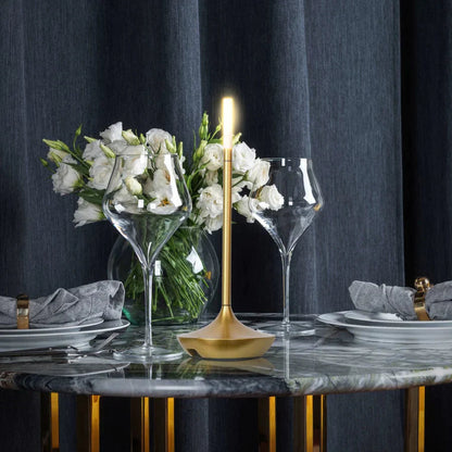 Lumiri Candlestick Lamp — Scandinavian Touch Lamp with Adjustable Brightness