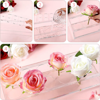 Vaso Liora — Vaso per Fiori in Acrilico Trasparente con Opzione Luce Integrata