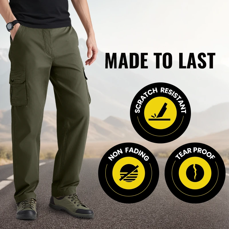StratoVex Men’s Multi-Pocket Cargo Pants