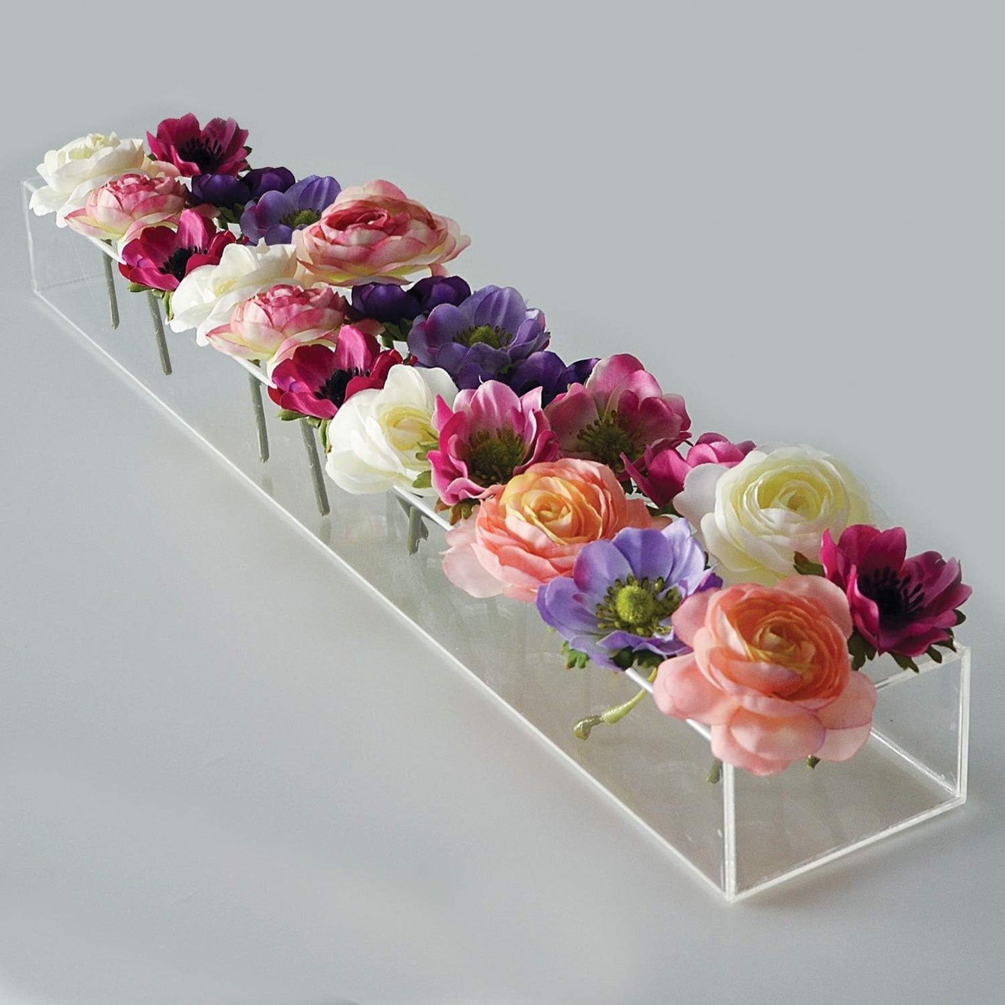 Vaso Liora — Vaso per Fiori in Acrilico Trasparente con Opzione Luce Integrata
