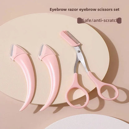 Liora — Ensemble de 3 taille-sourcils en acier inoxydable pour un toilettage précis