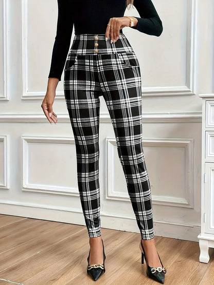 PlaidPower Trousers™ — Sculpt Your Waist and Own Every Room with Effortless Elegance