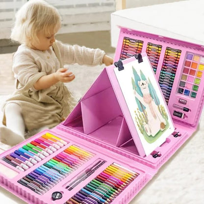 Arlo ArtSet — 208-Piece Deluxe Kids Art Creativity Kit with Easel