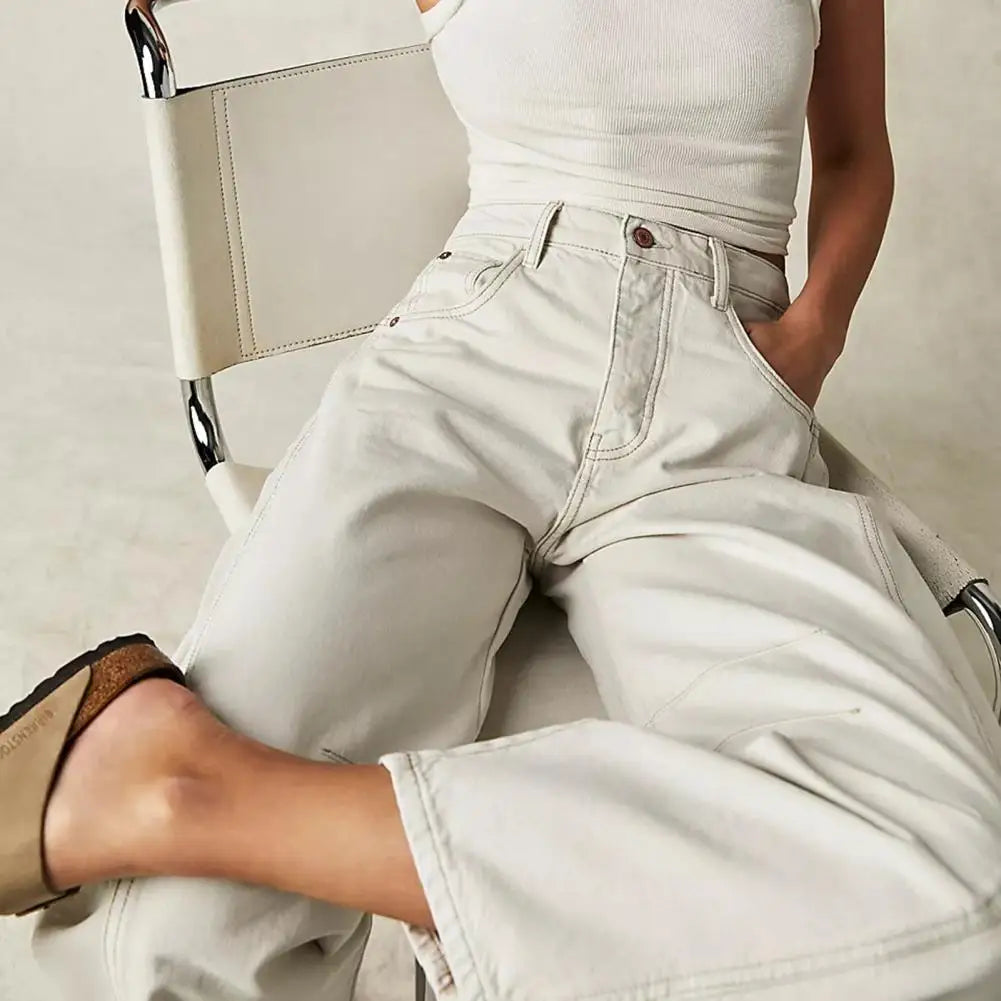 Liora Wide-Leg Jeans — Mid-Rise Stretch Denim for Casual Comfort
