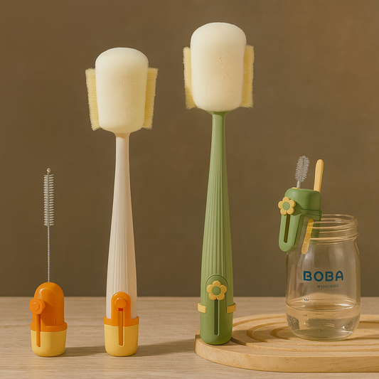 Snufra CleanPro — 5-in-1 Bottle and Glass Cleaning Brush with Ergonomic Grip