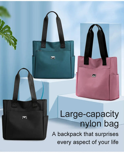 🔥Bolsa de Ombro de Nylon com Múltiplos Bolsos, Grande Capacidade e Repelente à Água