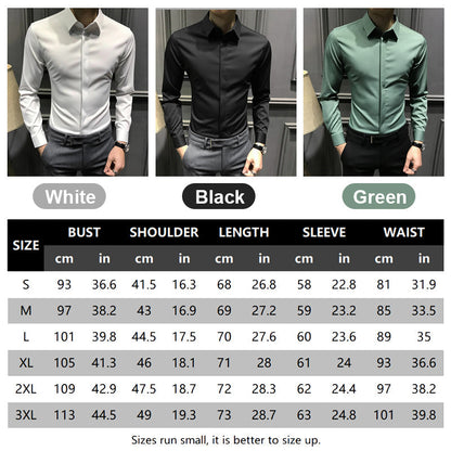 Camicia da Uomo Zylox Senza Pieghe con Bottoni