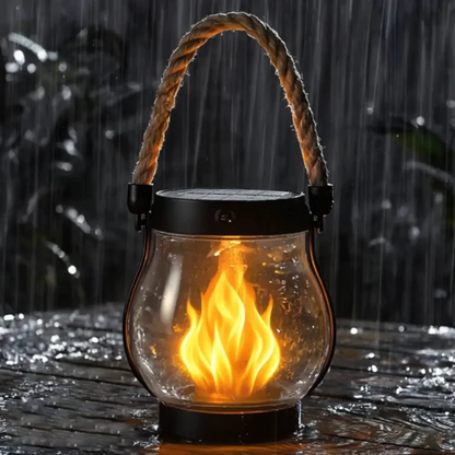 Dancing Flame Solar Lantern™ — Bring Warm, Flickering Magic Anywhere Outdoors