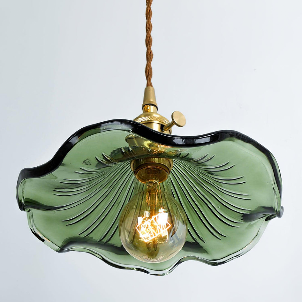 Liora — Elegant Flower Glass LED Pendant Light with Warm Glow