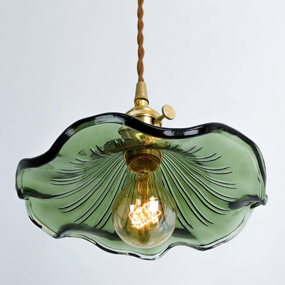 Liora — Elegant Flower Glass LED Pendant Light with Warm Glow