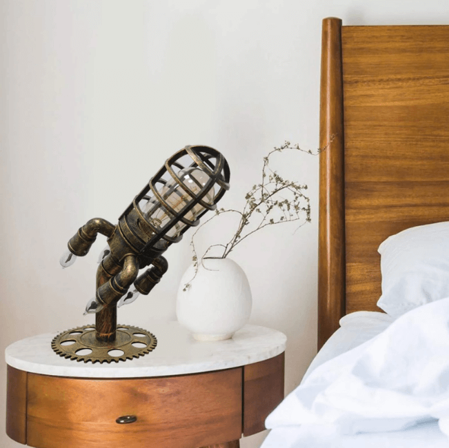 Vintage Steampunk Rocklamp