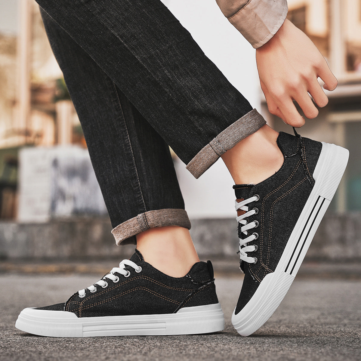 Veltono — Adidași ortopedici din denim cu tălpi cu amortizare