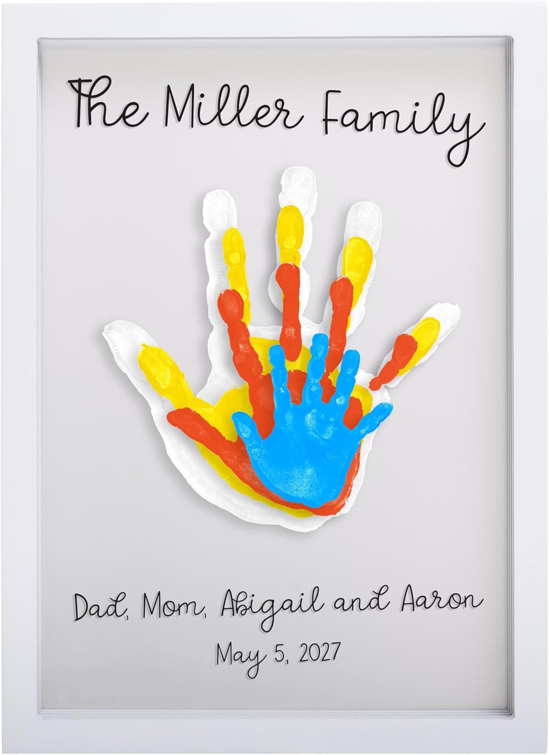 Zestaw Lunova Family Handprint — Nietoksyczny zestaw akrylowy dla 8 osób