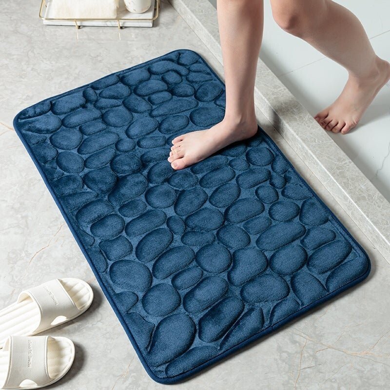 2023 New Arrival Cobblestone Embossed Bathroom Bath Mat