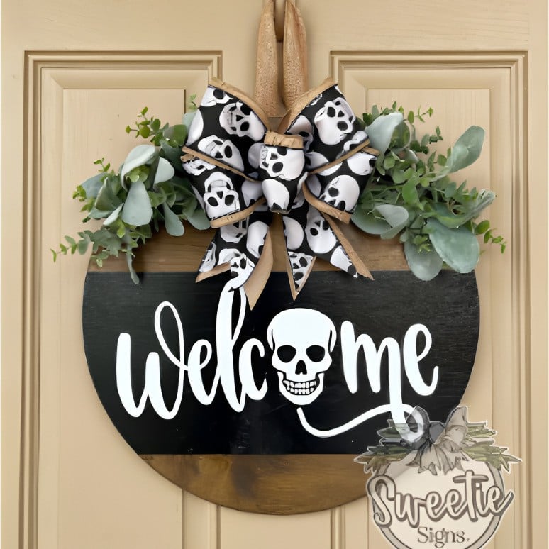 12 Wooden Pumpkin & Ghost Door Hanger™ — Transform Your Entrance into an Unforgettable Halloween Showstopper