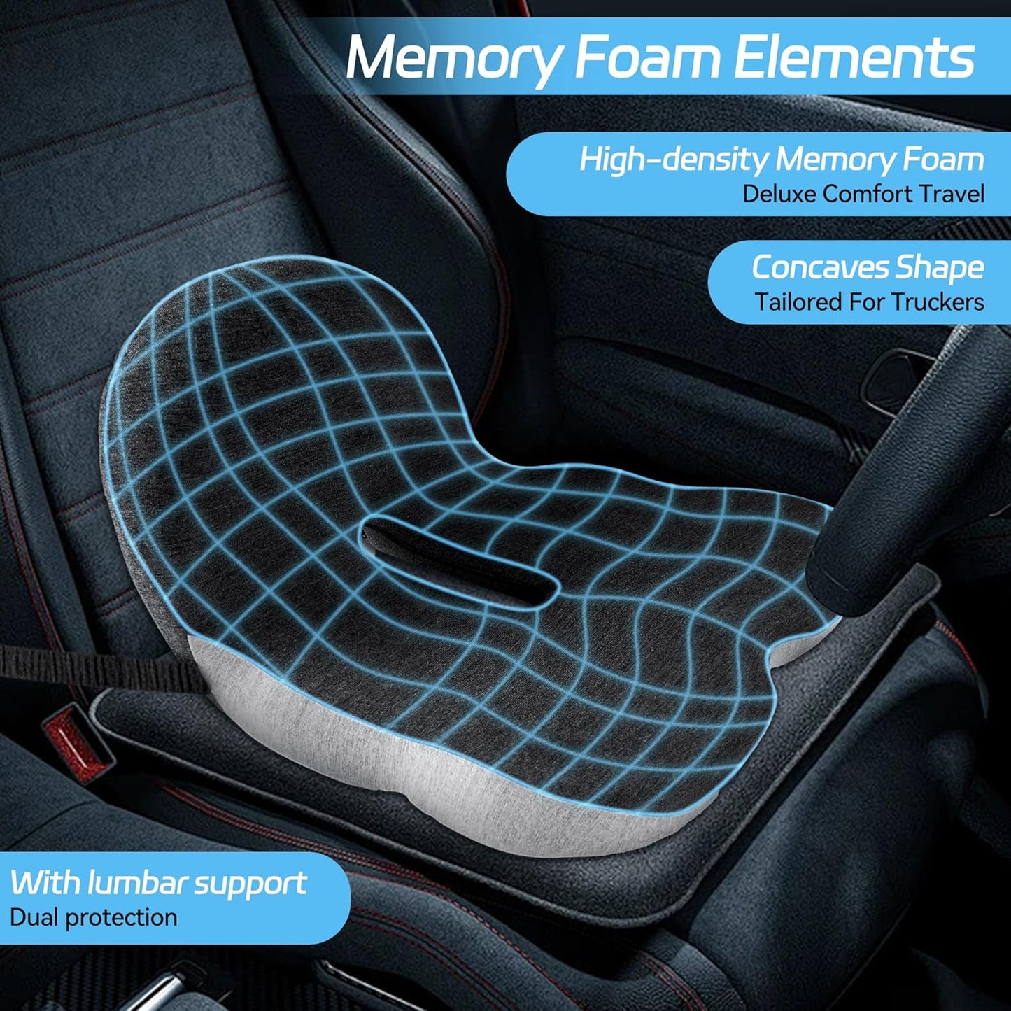 🎁Begrænset udsalg 50% RABAT🎁Glacio skridsikker memory foam sæde