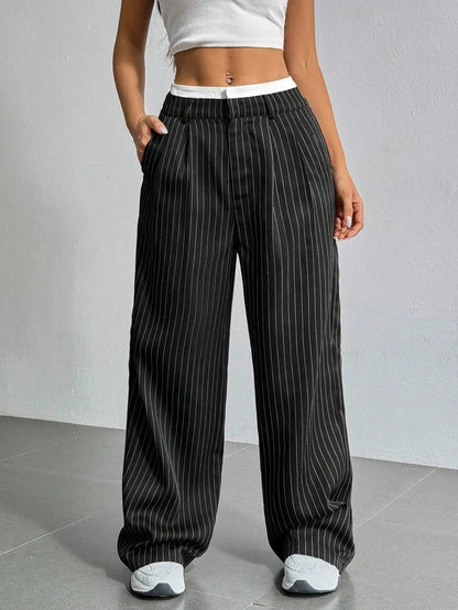PinstripePower™ — Sculpt Your Curves and Command Every Room with Effortless Style