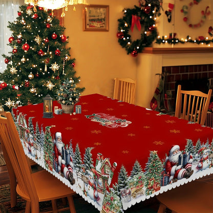 Sarellyn — Festive Christmas Tablecloth with Durable Polyester Fabric