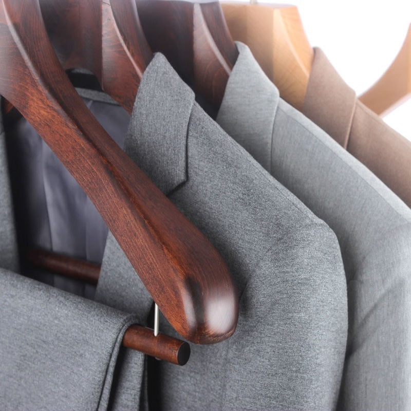 Brenmore Boldcut — Hardwood Suit Hangers with Sculpted Shoulder Support