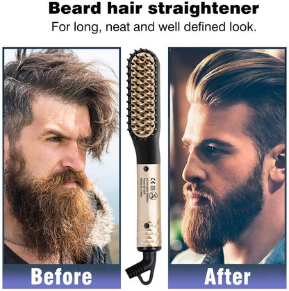 Ventro BeardMaster — Profesjonell skjeggrettet kam med justerbar varme
