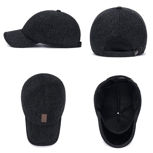Kairo Hat — Leichte warme Baseballkappe mit Ohrklappen für den Winter