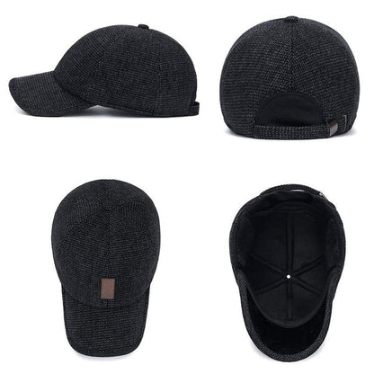 Kairo Hat — Leichte warme Baseballkappe mit Ohrklappen für den Winter