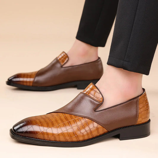 Patchwork Croc Loafers™ — Own the Room with Unmatched Style and All-Day Confidence