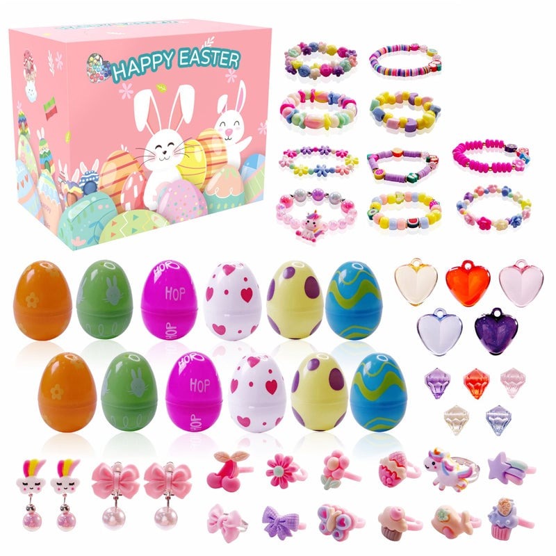 Prefilled Easter Eggs with Toys and Stickers for Egg Hunts 19$ TODAY ONLY