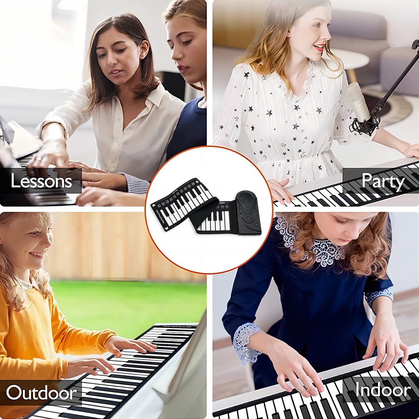 Fold-Up Keyboard™ — Tænd Din Frihed til at Skabe Episk Musik Overalt