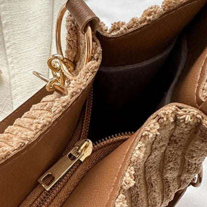 Layna — Stylish Corduroy Tote Bag with Adjustable Strap