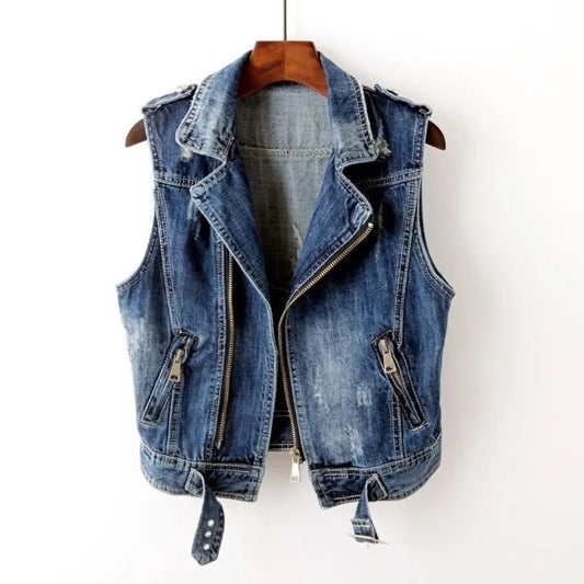 Rugged Denim Moto Jacket™ — Beherrsche die Nacht mit kühner, unaufhaltsamer Attitüde