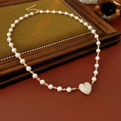 💖 The perfect gift for love and elegance - Lumora heart pearl necklace 💖