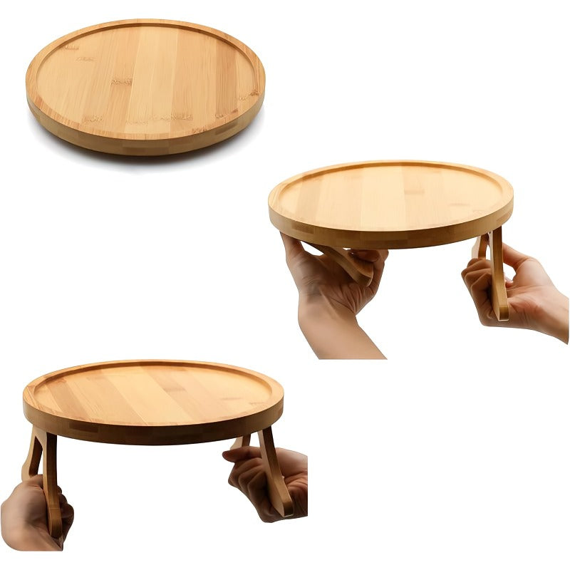 Holz Sofa Armlehnen Beistelltisch