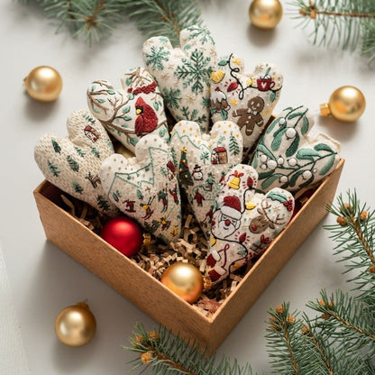 FestiveThread™ Heart Embroidery Kit — Skab hyggelig julemagi, der varmer hvert hjørne af dit hjem