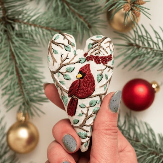 FestiveThread™ Heart Embroidery Kit — Skab hyggelig julemagi, der varmer hvert hjørne af dit hjem