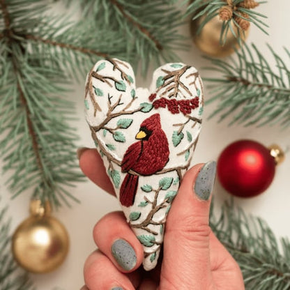 FestiveThread™ Heart Embroidery Kit — Skab hyggelig julemagi, der varmer hvert hjørne af dit hjem