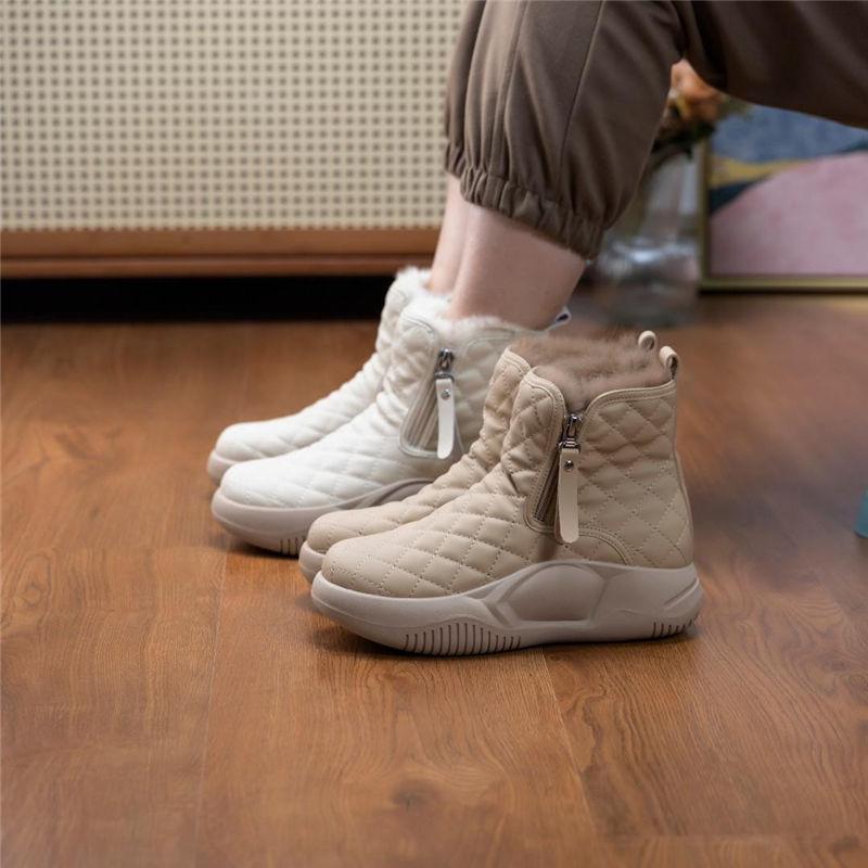 Women's High Top Thick Sole Waterproof Snow Boots