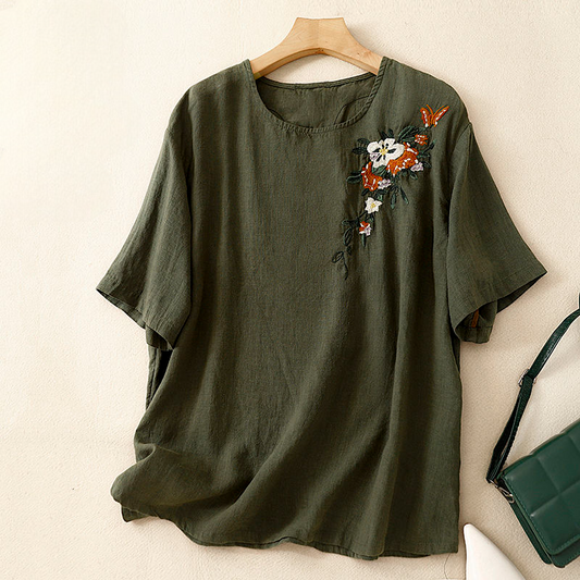 FloralLinen™ — Experience Effortless Elegance and All-Day Freedom