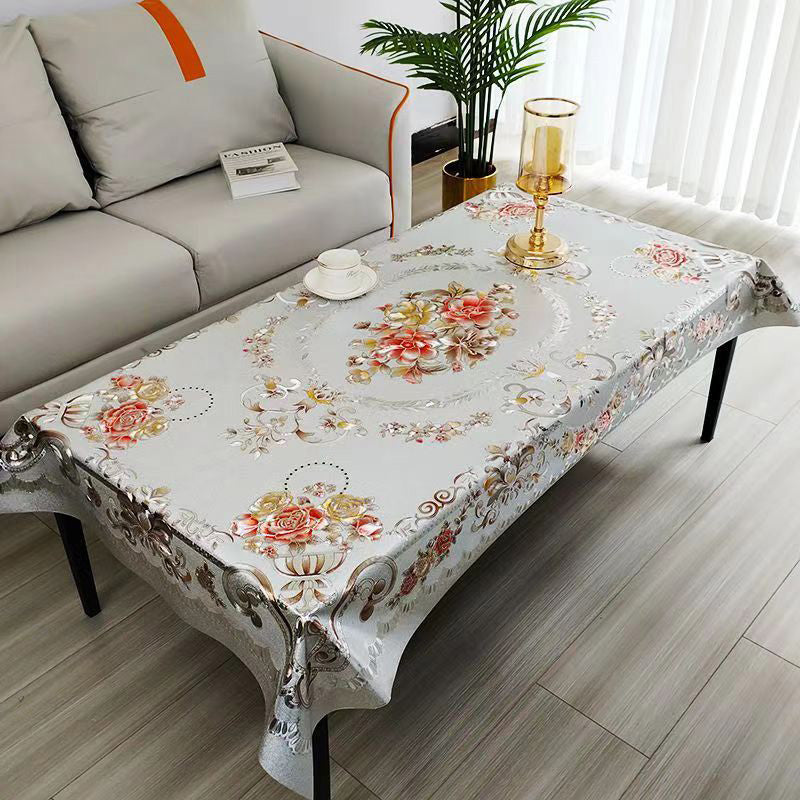 FloraGuard Tablecover™ — Forvandle Plassen Din med Livlig, Sølvsikker Eleganse