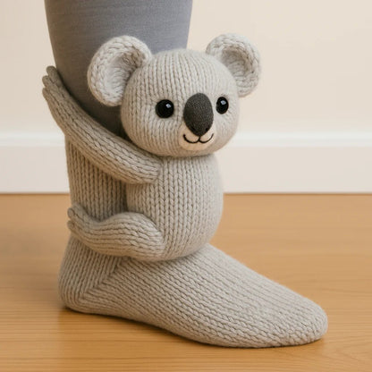 Faelina — Chaussettes en coton 3D animaux douillettes avec confort respirant