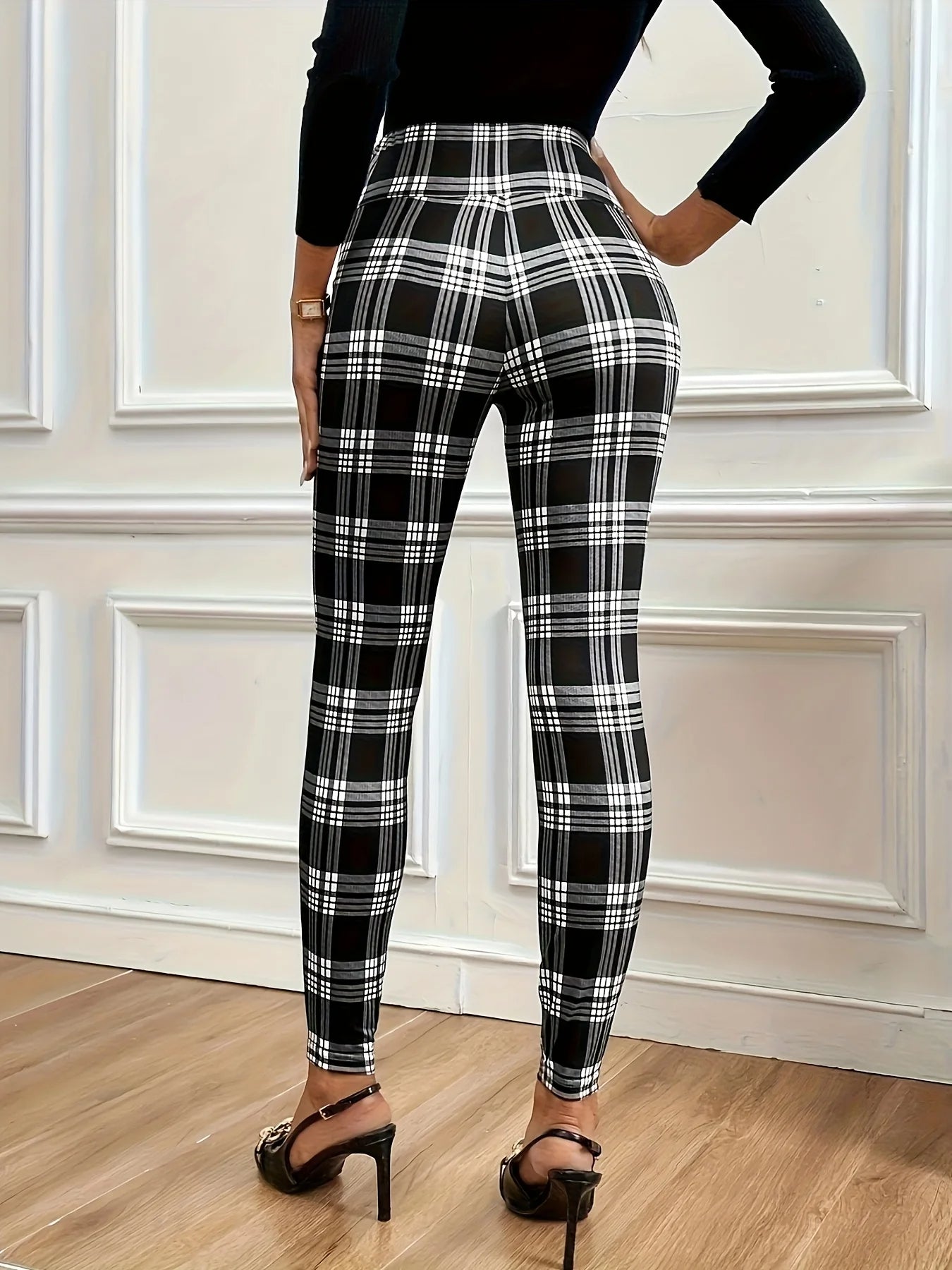 PlaidPower Trousers™ — Sculpt Your Waist and Own Every Room with Effortless Elegance
