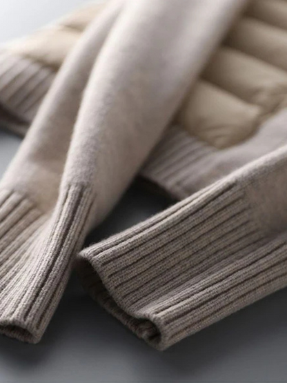 Taren Quilted Jacket — Lightweight Warmth with Ribbed Knit Comfort