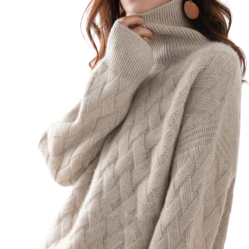 Liora — Maglione a collo alto in pregiato misto cashmere con vestibilità su misura