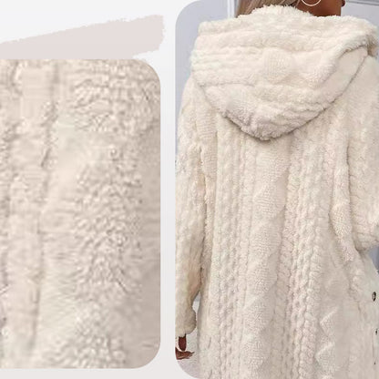 Elvara — Jaqueta Feminina Quente com Capuz e Estampa de Diamante com Ajuste Regulável